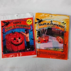 (Read Condition) Vintage 2004 Halloween Super Stuff A Pumpkin Holiday Leaf Bags